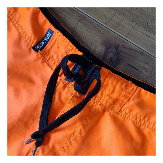 Pacific Surf By Exist Swim Board Shorts / Size XL / Neon Orange Pocket image {4}