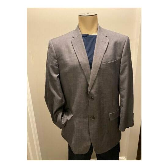 Tommy Hilfiger 44R Gray Wool Two Button Sport Coat Double Vented Blazer Jacket  image {2}