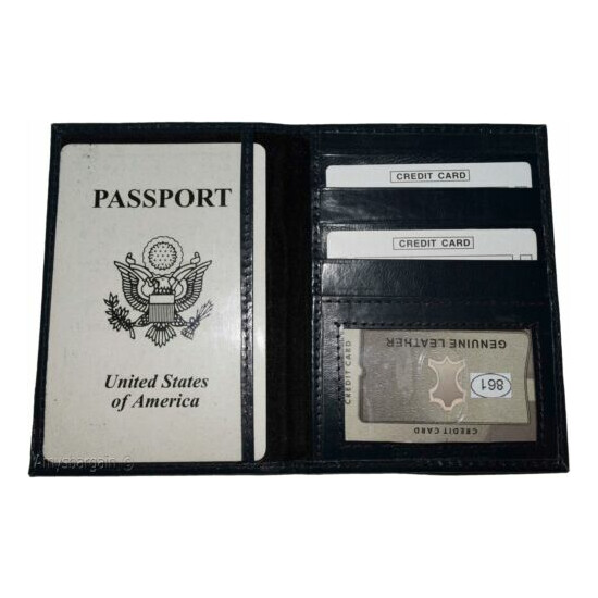 Lot of 3. New International Leather passport case wallet credit ATM card case ID image {3}