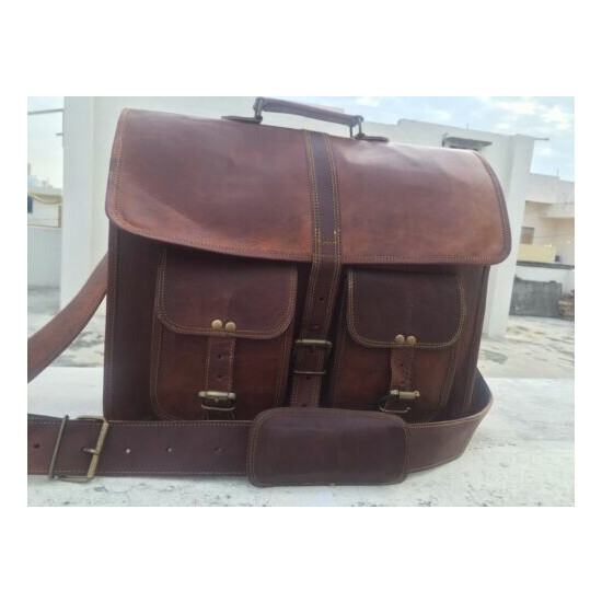 Laptop Shoulder Leather Bag Business Messenger  image {4}