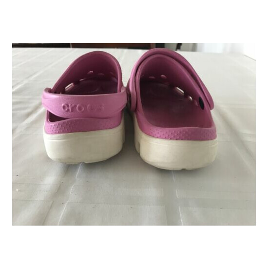 Crocs Girls Sz J1 Pink Clog Sandal TS0 image {4}