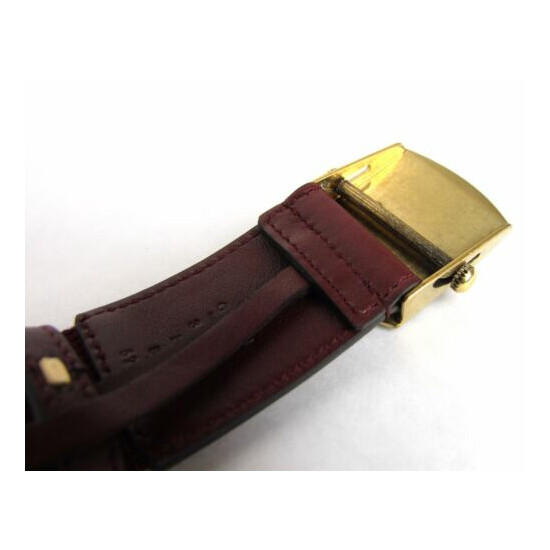 New Gucci Men's Burgundy Fabric Belt Military Anchor Brass Buckle 375191 6148 image {4}