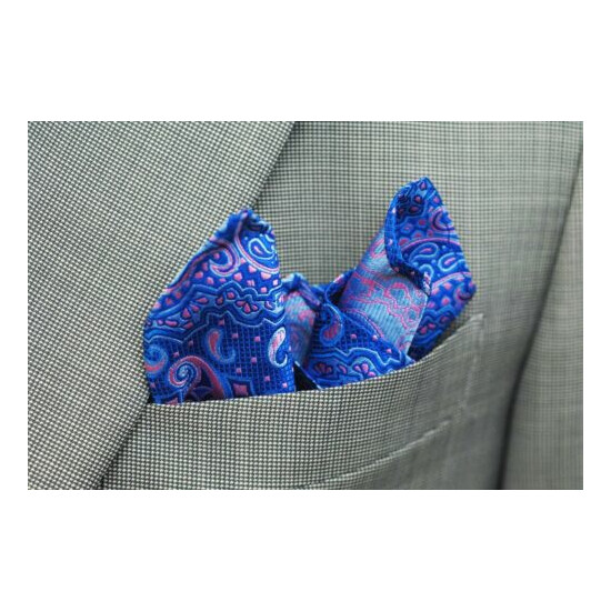 Lord R Colton Masterworks Pocket Square - Cape Horn Blue Silk - $75 Retail New image {3}