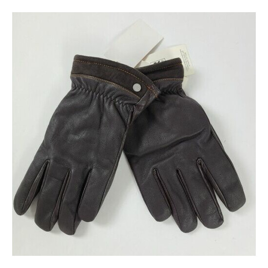 UGG Australia Mens Brown Leather Capitan Gloves image {1}