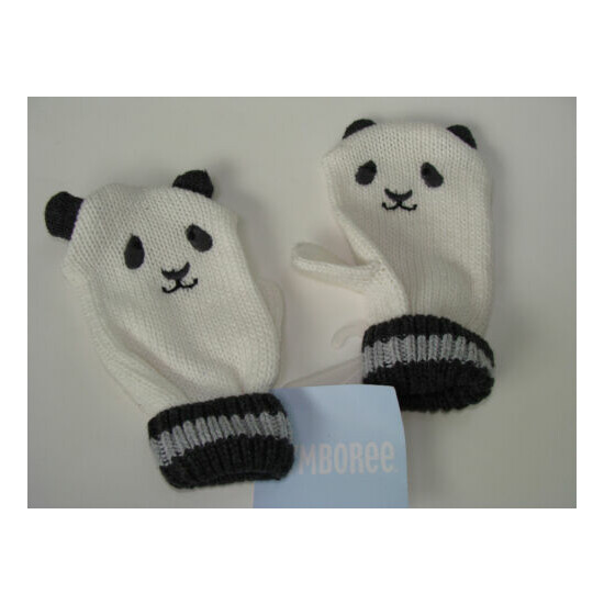 Gymboree Snow Panda Boys Size 12-24 M Mittens NEW image {1}