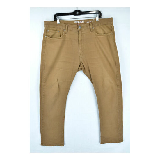 Denizen Levi's Men’s 232 Slim Straight Tan Brown Denim Jeans Pants Size 38 x 30 image {1}
