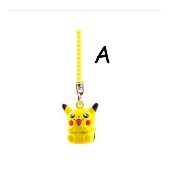 100pcs cartoon Pikachu charms strap New Style Christmas Bells Key chain gift image {2}