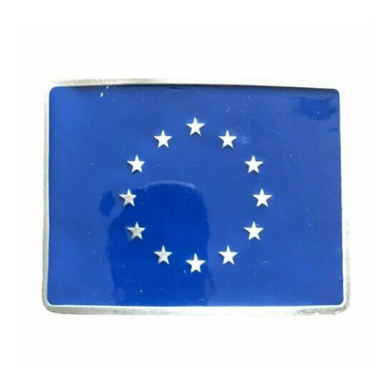 European EU Flag Belt Buckle image {1}