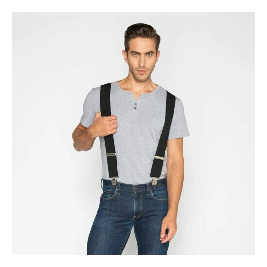 Suspenders for Men, with Heavy Duty Clip Wide X-Back for Work image {1}