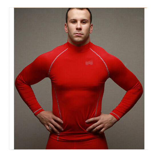 New Men Boy Rash Guard Long Sleeve Sport Top Gym Shirt Swimwear Wetsuit Swimming image {8}