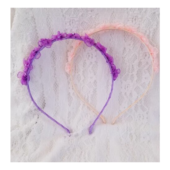 kids girls hair band/brand new 2 set (pink, purple) image {2}