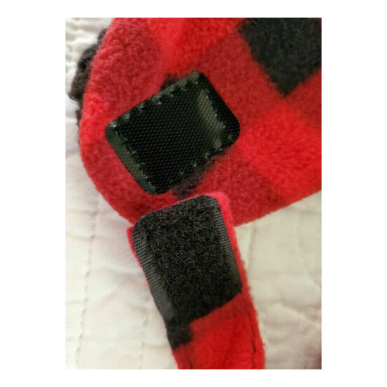 NEW BERKSHIRE FASHION TODDLER HAT & MITTEN SET 2T-4T RED BLACK BUFFALO PLAID image {4}