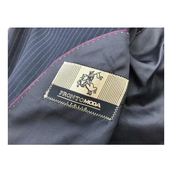 Prontomoda Men Blazer Two Button Sport Coat Jacket Designed in Italy Merino Wool image {8}