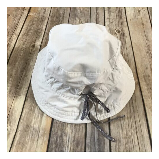 Reversible Bucket Hat White Floral Children's Child's SEE MEASUREMENT image {1}