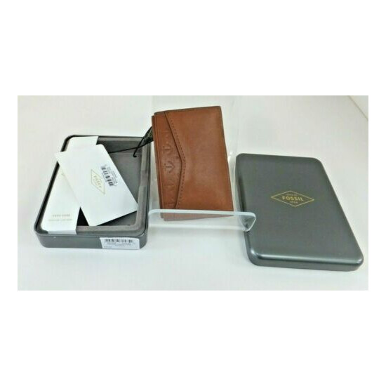 New With Tag Fossil Men Card Case Saddle Wallet  image {1}