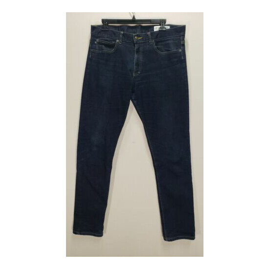 Mizzen+Main Men’s Blue Stretch Jeans 34x32 Dark Wash Made In USA  image {1}