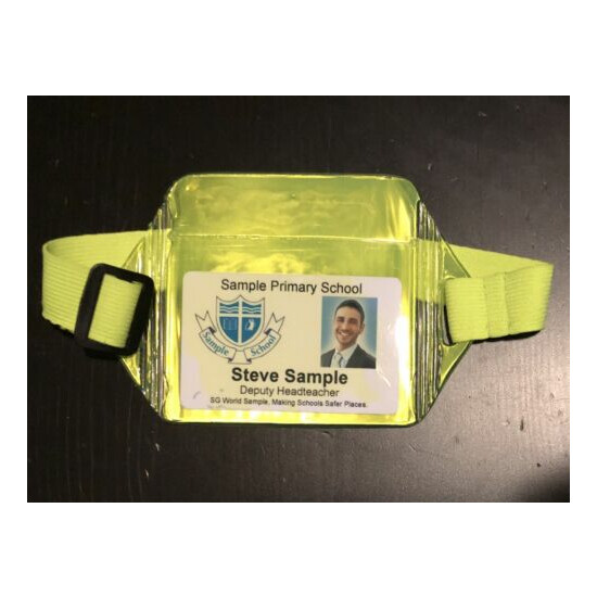 10-PACK HI-VIZ Adjustable-Armband ID Card/Badge Holders *Security*Health&Safety image {2}