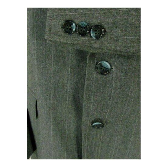 Peter Ravel Men's Sports Coat Blazer Jacket Size 42R Gray Striped image {3}