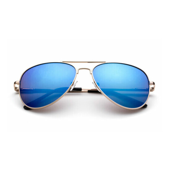 Boys Girls Aviator Sunglasses Stainless Steel Kids Spring Hinge Colorful Lens image {1}