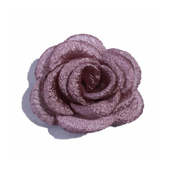120PCS 5.5CM Artificial Satin Burned Peony Flower For Hairpins U Pick Color image {4}