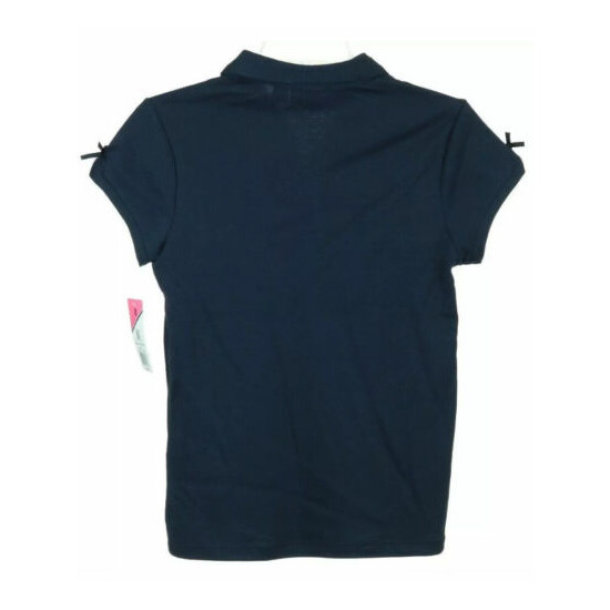 IZOD XL 18.5 Plus Girl's Approved Schoolwear Short Sleeve School Uniform Blue image {2}