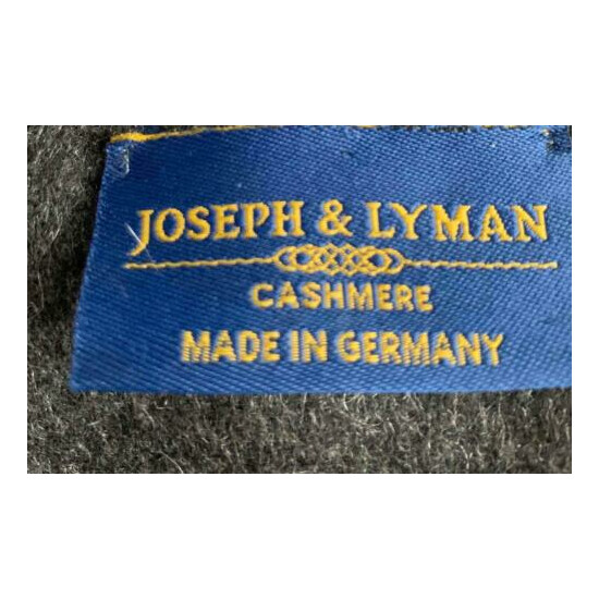 JOSEPH & LYMAN 100% CASHMERE CHARCOAL SCARF 62x11" image {2}