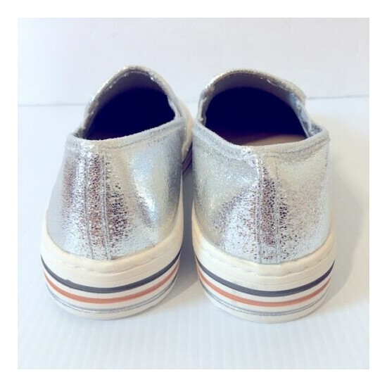 INC Big Girls Silver Metallic Platform Causal Slip-On Sneaker Shoes 5Y image {4}