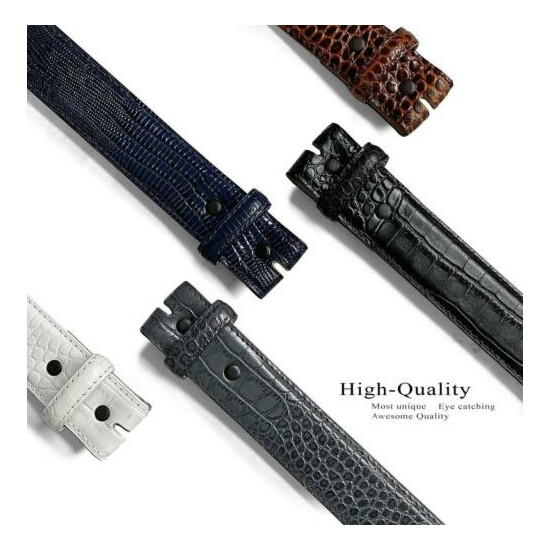 Replacement Belt Strap Italian Calfskin Genuine Leather Dress Belt Fits1-3/8" image {2}