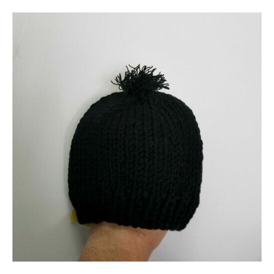 Penquin Baby Hat Knit Black  image {2}