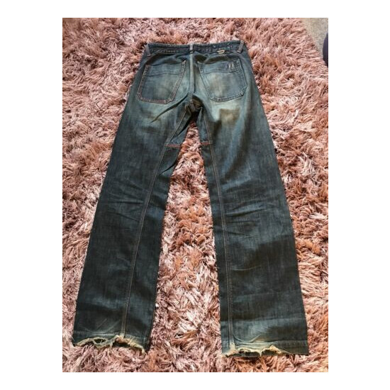 Mens Diesel industry blue button fly Jeans L- 33” W-32” image {2}
