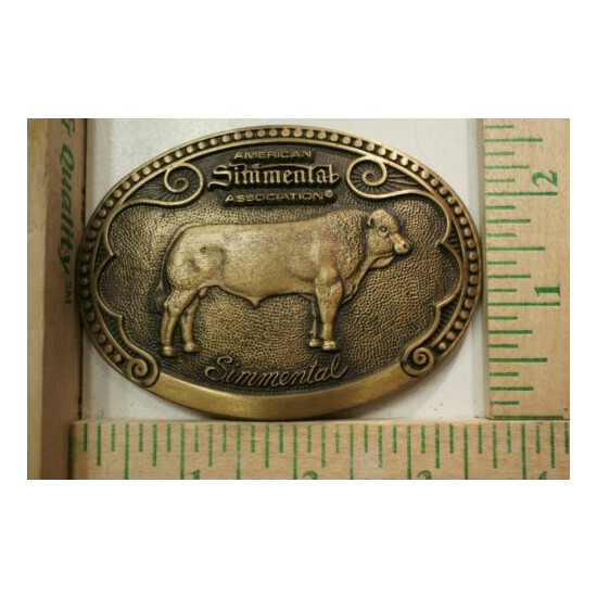 TONY LAMA BUCKLE Simmental BULL -CATTLE BREED SERIES FIRST EDITION image {1}