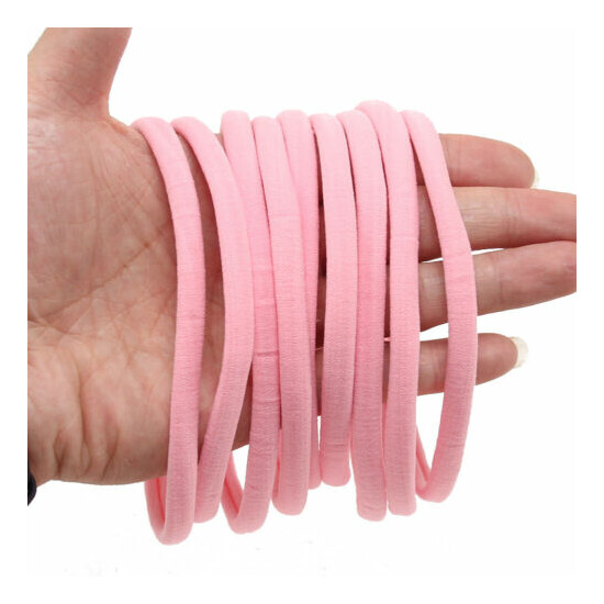 10PC Baby Skinny Nylon Headband Elastic Hair Bands DIY Hair Accessories Headwrap image {3}