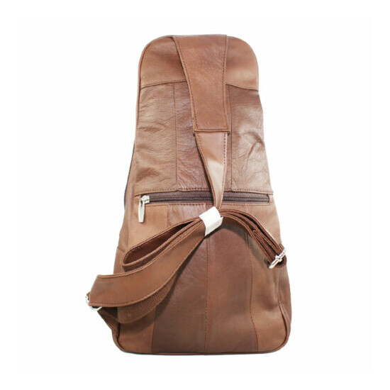 Genuine Leather Backpack Chest Pack Daypack Sling Bag Shoulder Bag image {4}