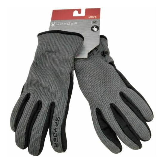 Spyder Core Sweater Conduct Gloves- Men's (Size Medium)-Winter Gloves-Grey-*New* image {1}