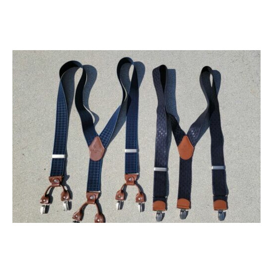 2 YVES FOULEE Paris Y Back Braces / Suspenders Lot image {1}