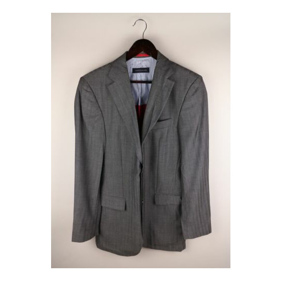Tommy Hilfiger SamyJr-Davis Men Blazer Jacket Business Casual Grey Wool size 94 image {1}