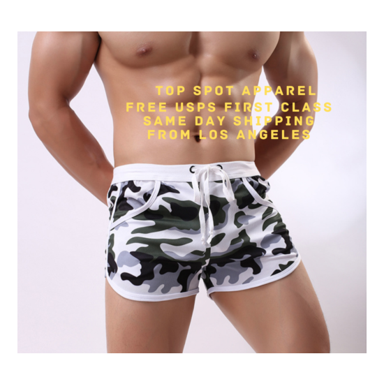 Men's Sunset Gym Pouch Shorts Resorts Swimwear Swim Trunks Running Boxer  image {1}