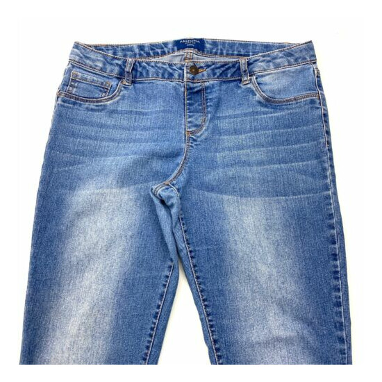 Arizona Pull On Jegging Adjustable Waist Girls size 18.5 Medium Blue Denim Jeans image {2}