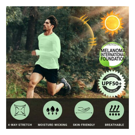 Ingear Beathable Dry Fit Swim Shirts For Men Uv Sun Protective Rash Guard  image {7}