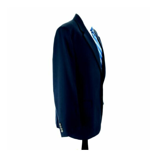 Lauren Ralph Lauren Wool 2 Button Blazer 44L Blue Long Suit Jacket Thumb {6}