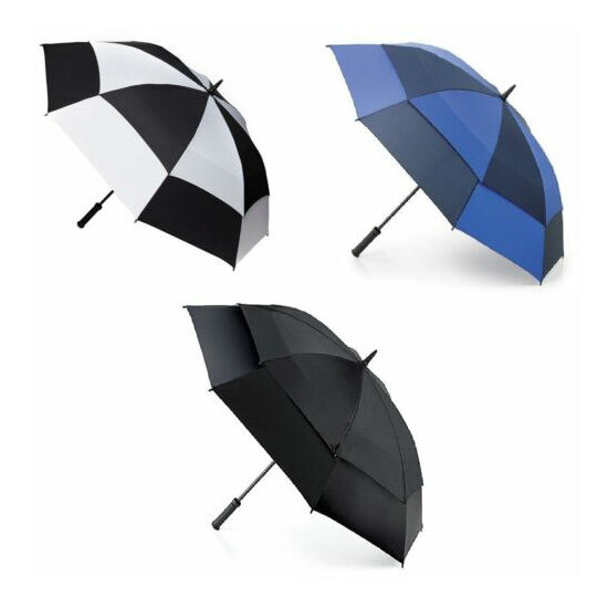 Fulton Storm Shield Mens Walking Length Double Canopy Umbrella High Quality image {1}