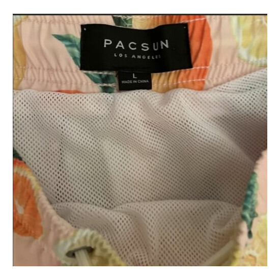 PacSun Men’s Swim Trunks Pink Size L image {2}