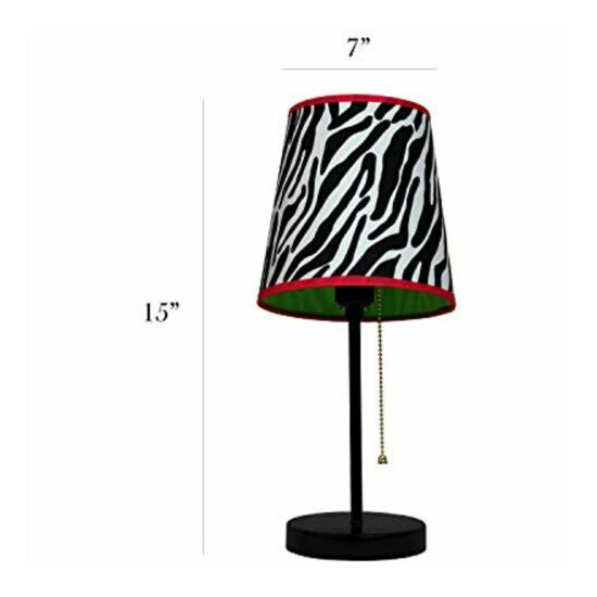 Limelights LT3000-ZBA Fun Prints Table Lamp, Black/Zebra image {4}
