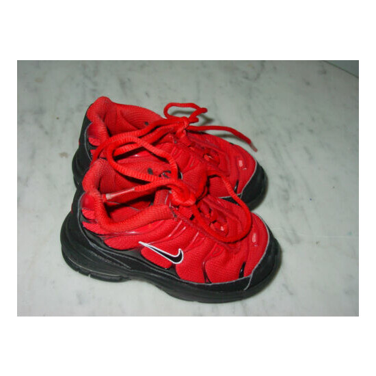 2018 Nike Air Max Plus Black/Red Running Toddler Shoes! Size 6C  image {2}