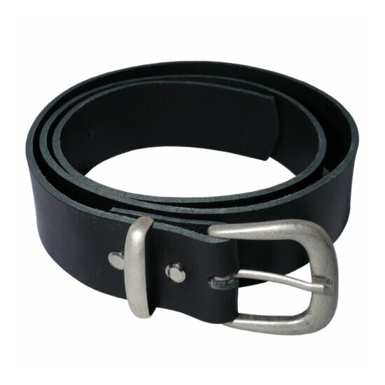 Belt berlingr Black with Solid Buckle altsilber Removable Belt Cowhide New image {2}