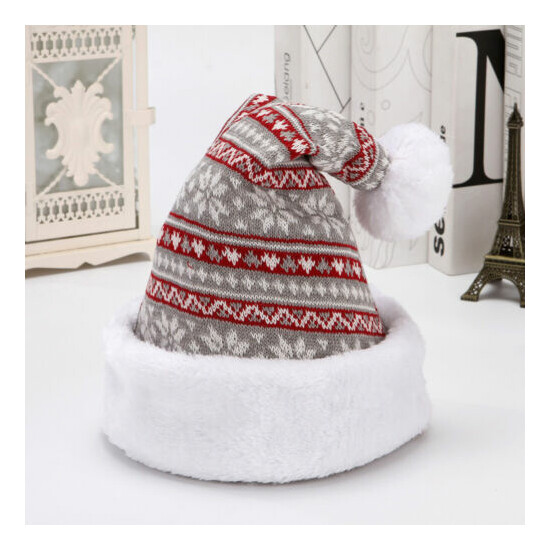Christmas Knitting Beanie Hats for Gift Party Winter Xmas Womens Mens Reindeer image {3}
