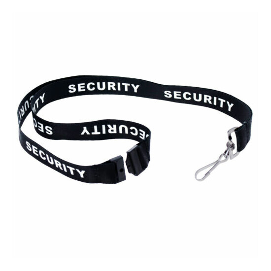 SECURITY Lanyard Keychain with Breakaway Clasp and ID Badge Clip for Personnel image {2}