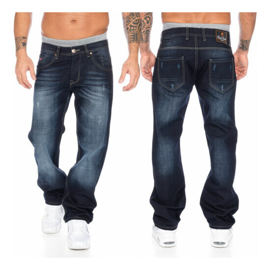 Rock Creek Men's Jeans Pants Denim Blue Straight-Cut Straight Leg rc-2091 image {1}
