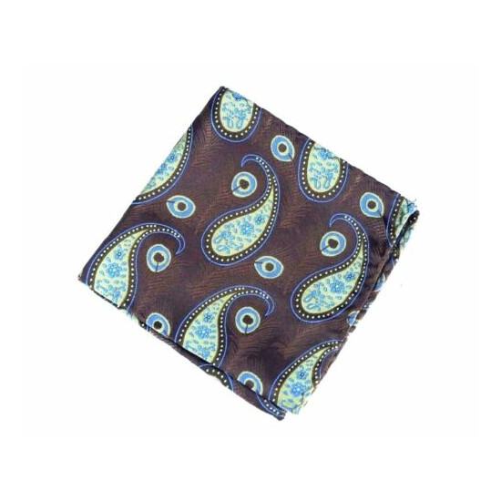 Lord R Colton Masterworks Pocket Square - Brown Lime Peacock Silk - $75 New image {1}