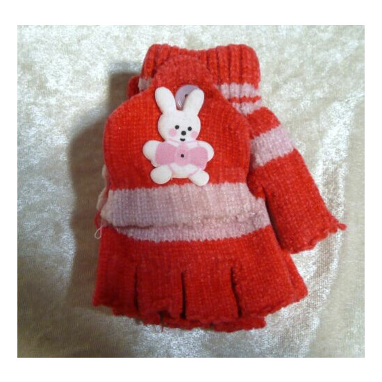 Childrens Toddlers BUNNY Mittens Gloves Baby Winter Cold Weather Boy/Girls New! image {3}